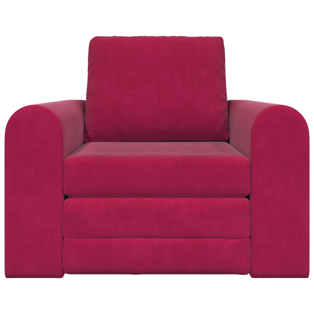 vidaXL Sofa Bed Czerwone wino 98 x 71 x 83 cm Aksamit