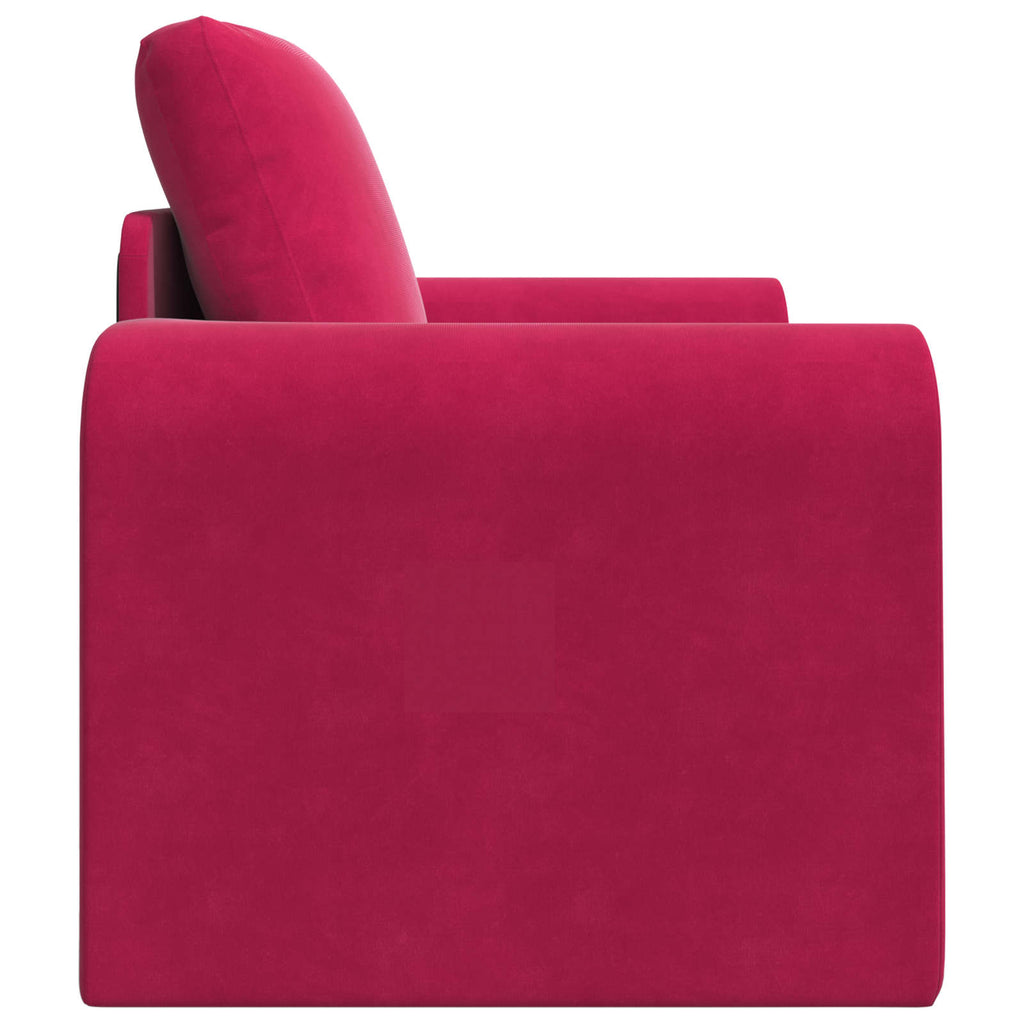 vidaXL Sofa Bed Czerwone wino 98 x 71 x 83 cm Aksamit