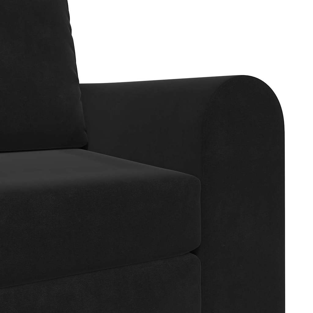 vidaXL Sofa Bed Czarny 98 x 71 x 83 cm Aksamit