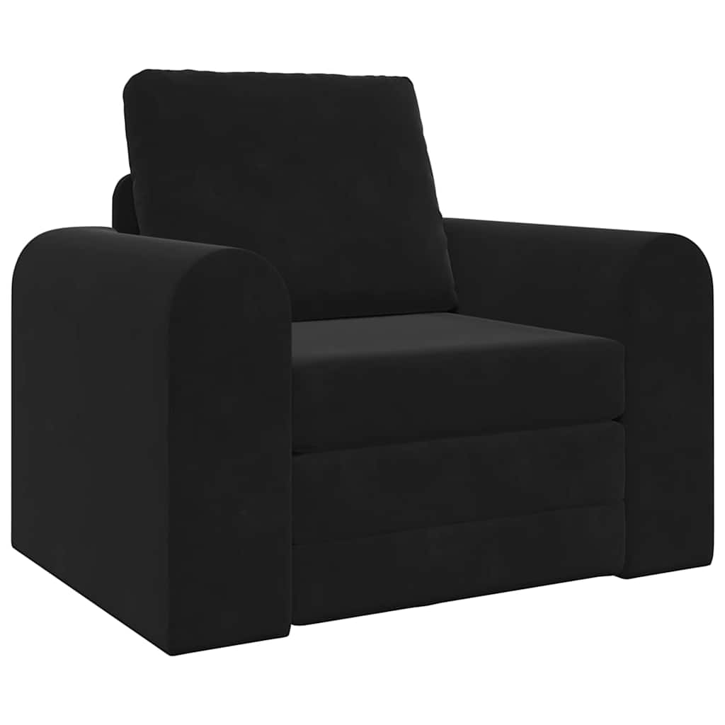 vidaXL Sofa Bed Czarny 98 x 71 x 83 cm Aksamit