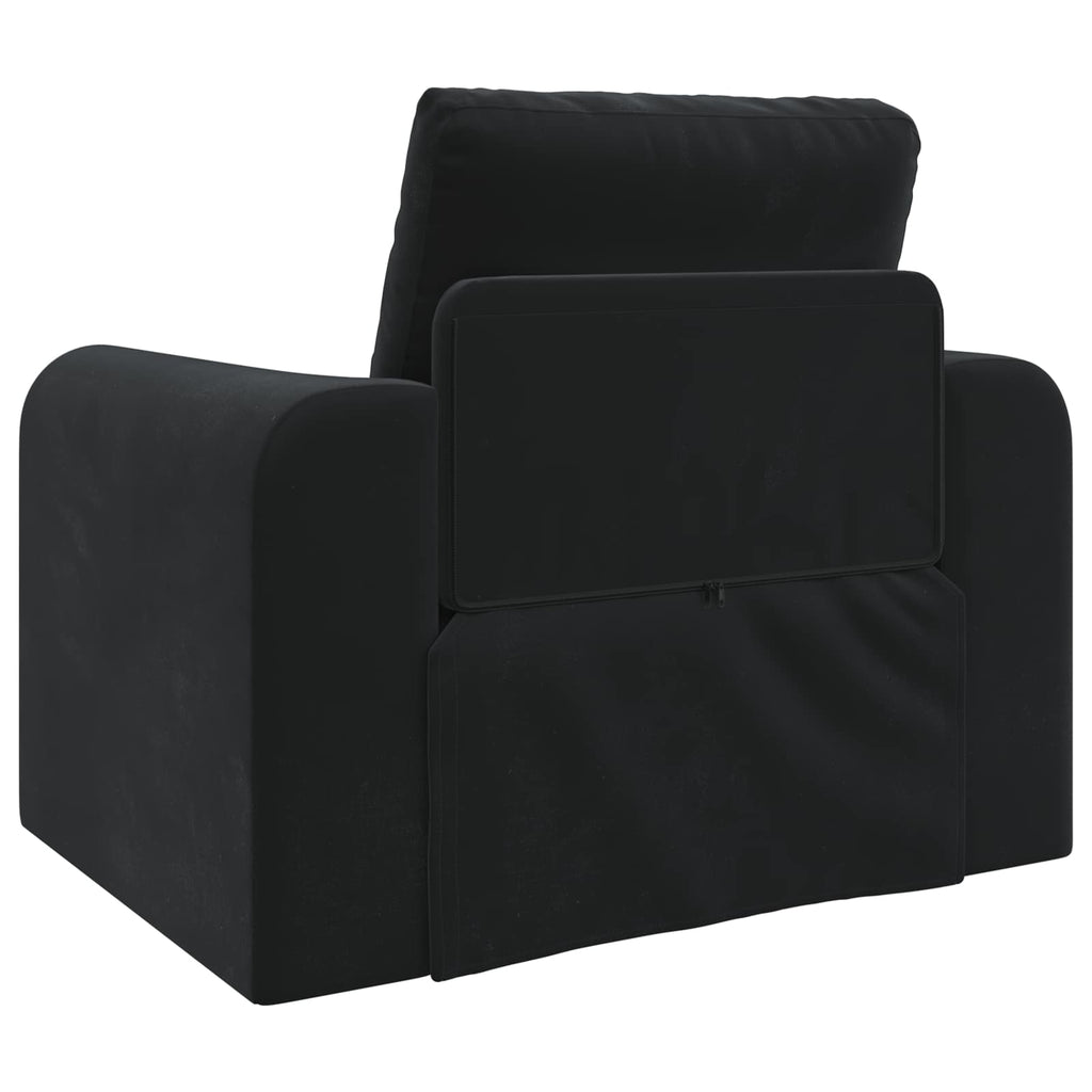 vidaXL Sofa Bed Czarny 98 x 71 x 83 cm Aksamit
