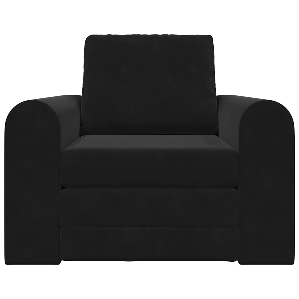 vidaXL Sofa Bed Czarny 98 x 71 x 83 cm Aksamit