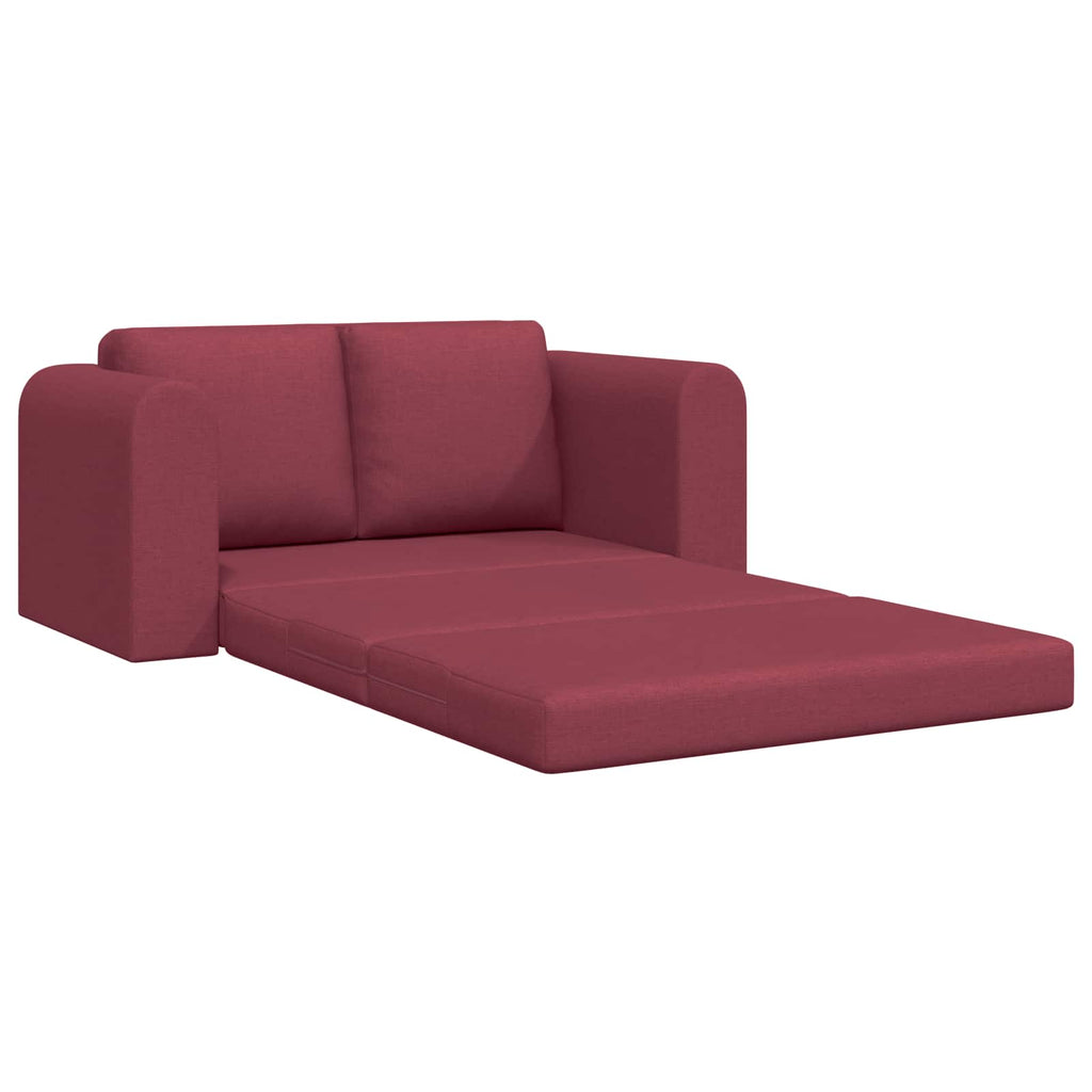 vidaXL Sofa Bed 60cm Czerwone wino tkanina
