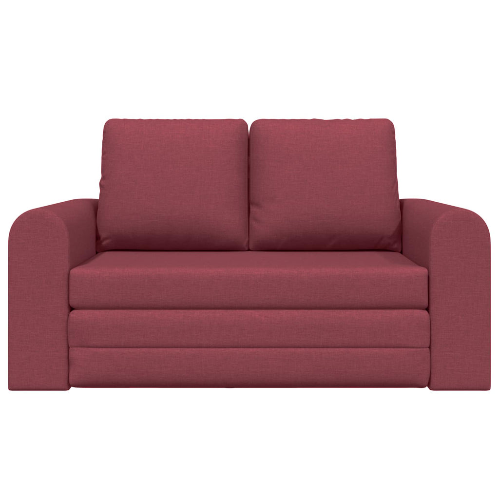 vidaXL Sofa Bed 60cm Czerwone wino tkanina