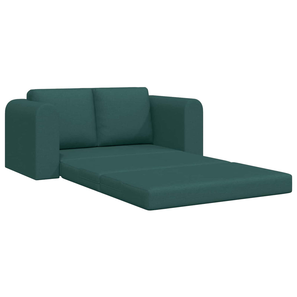 vidaXL Sofa Bed 60cm Ciemna zieleń tkanina