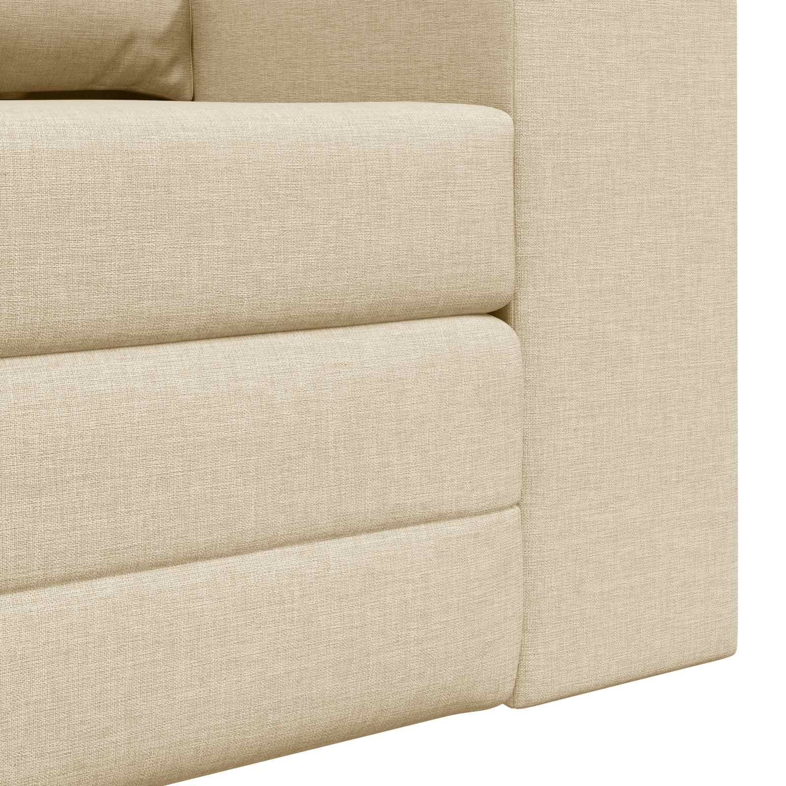 vidaXL Sofa Bed 60cm Kremowy tkanina