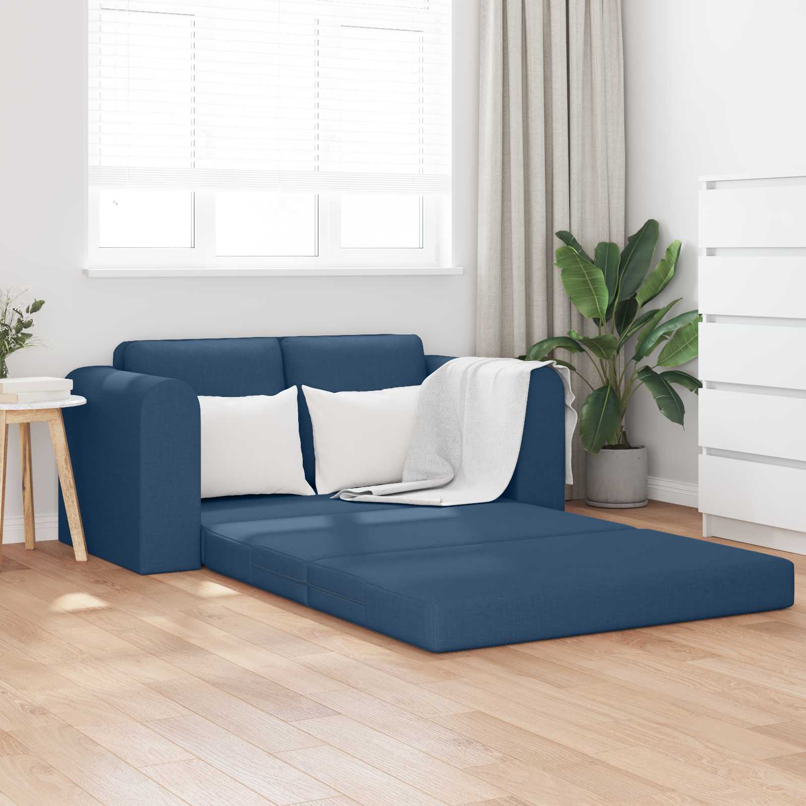 vidaXL Sofa Bed 60cm Niebieski tkanina
