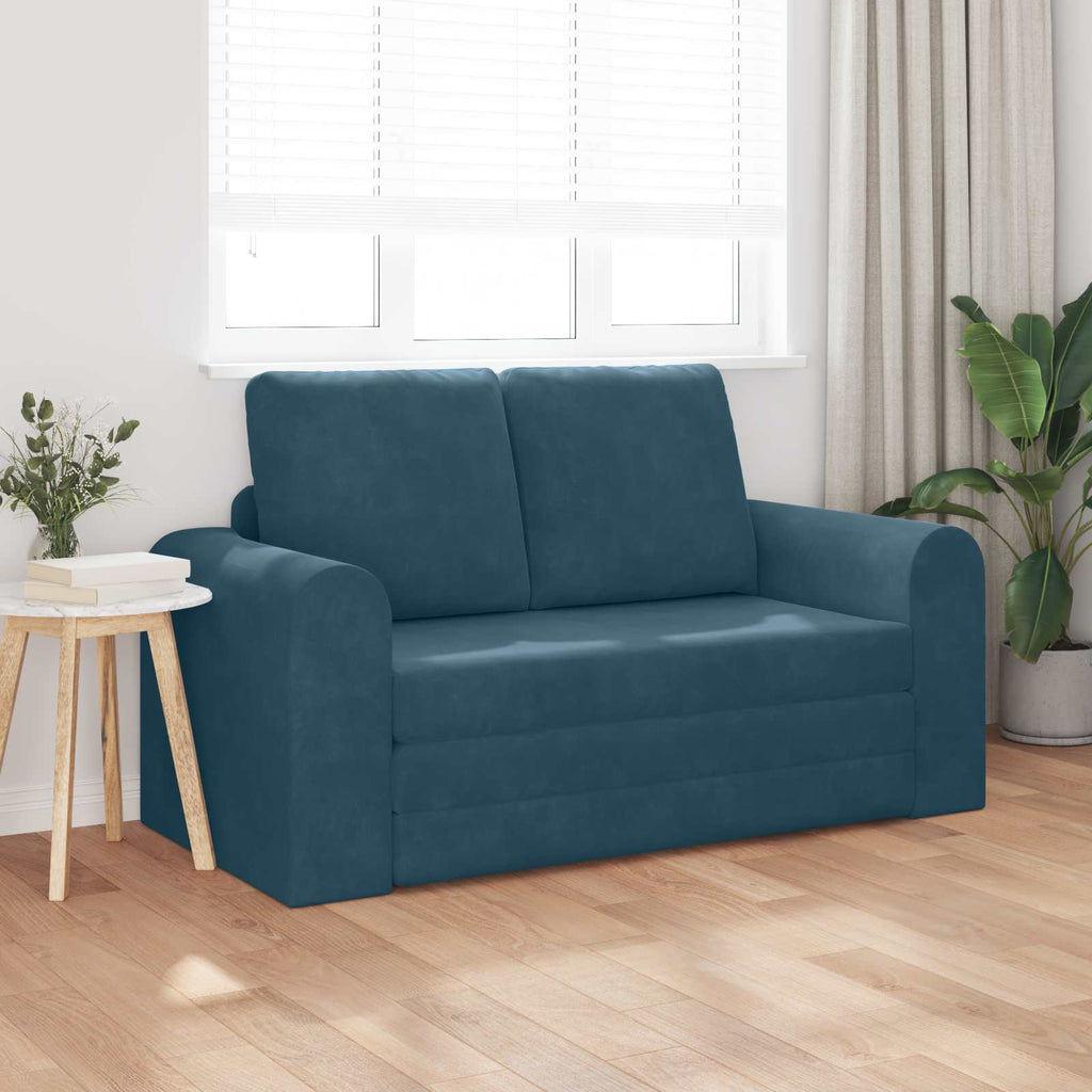 vidaXL Sofa Bed Niebieski 148 x 71 x 83 cm Aksamit