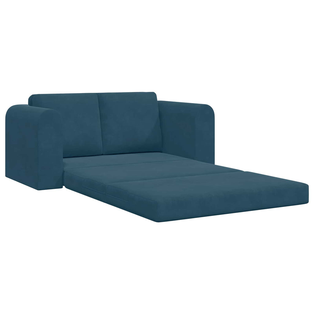 vidaXL Sofa Bed Niebieski 148 x 71 x 83 cm Aksamit