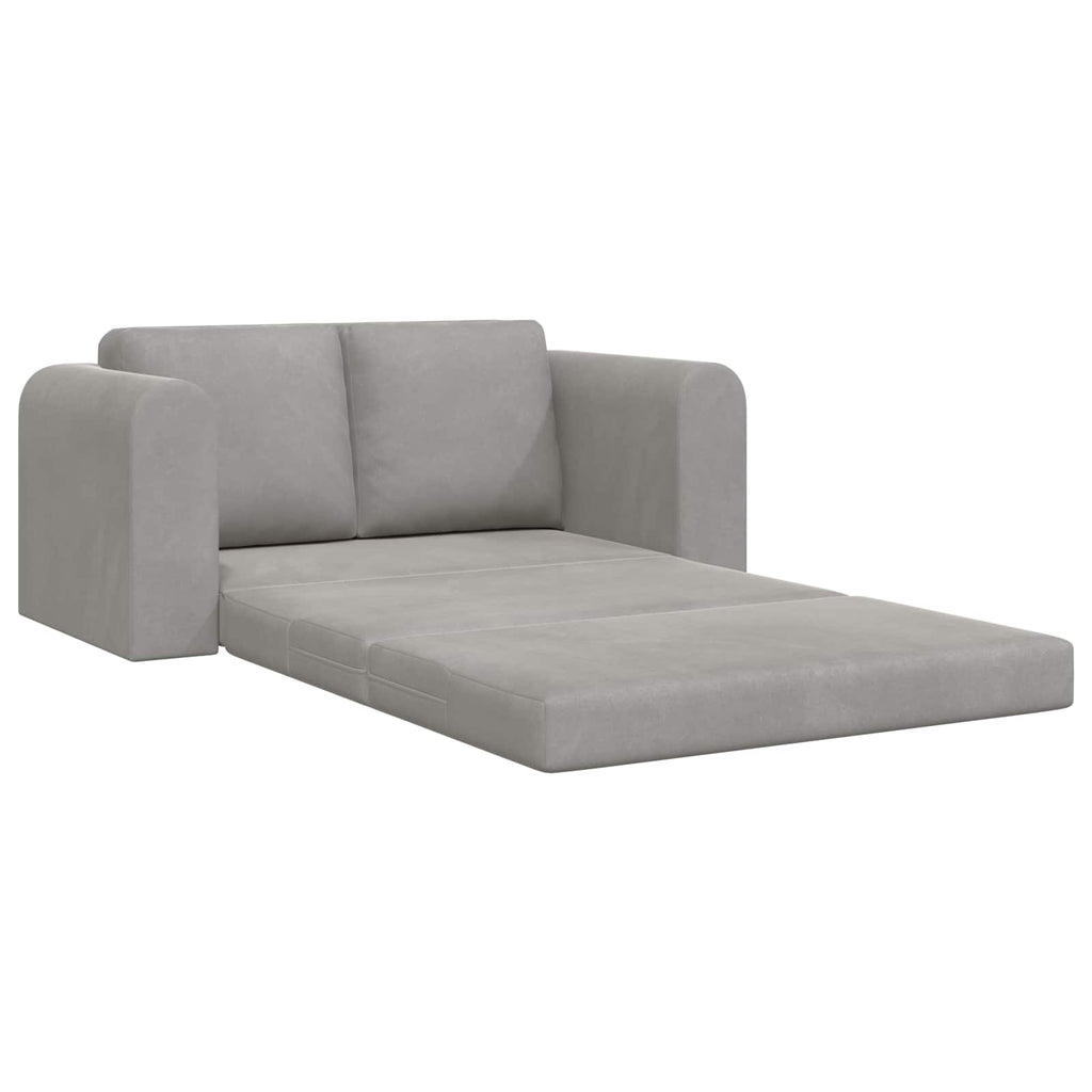 vidaXL Sofa Bed Jasnoszary 148 x 71 x 83 cm Aksamit