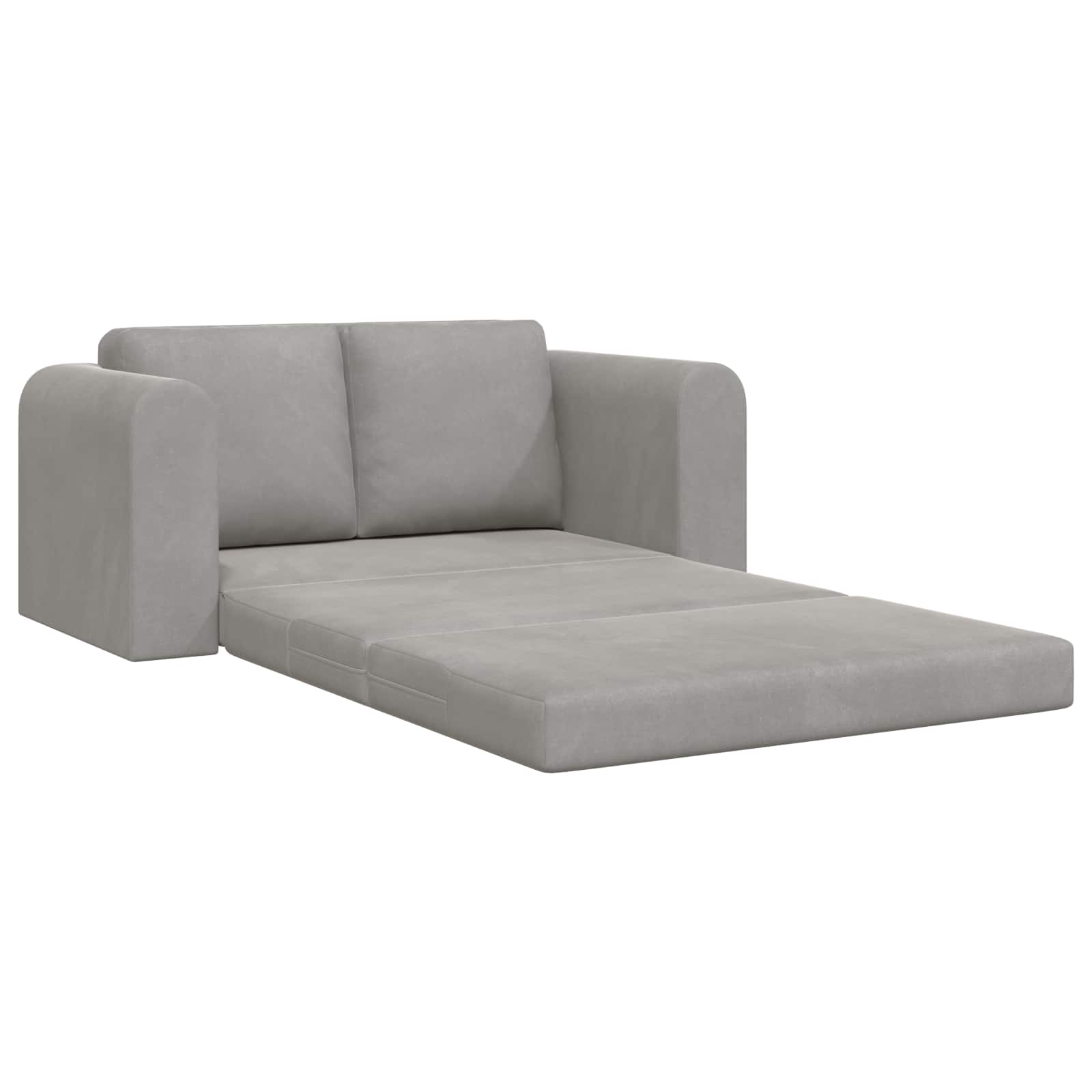 vidaXL Sofa Bed Jasnoszary 148 x 71 x 83 cm Aksamit