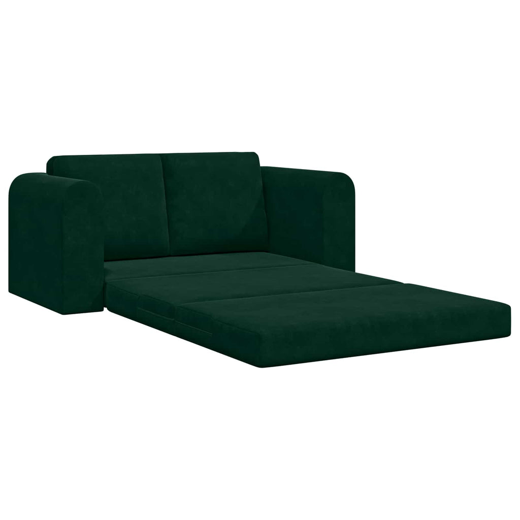 vidaXL Sofa Bed Ciemna zieleń 148 x 71 x 83 cm Aksamit