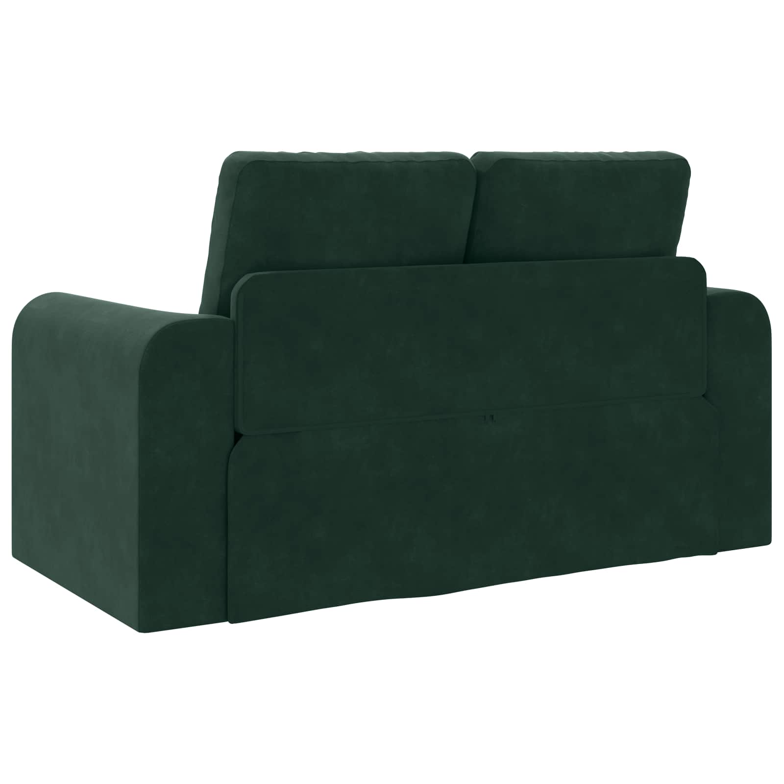 vidaXL Sofa Bed Ciemna zieleń 148 x 71 x 83 cm Aksamit