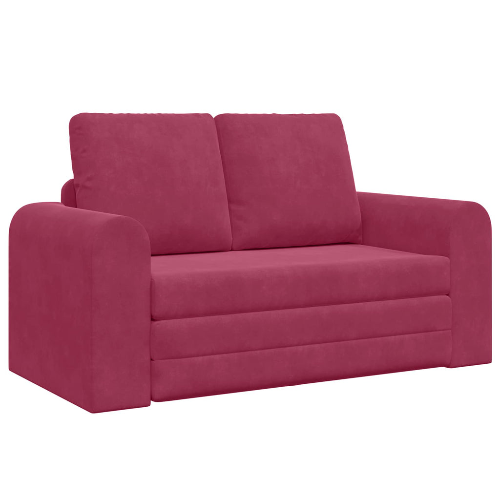 vidaXL Sofa Bed Czerwone wino 148 x 71 x 83 cm Aksamit