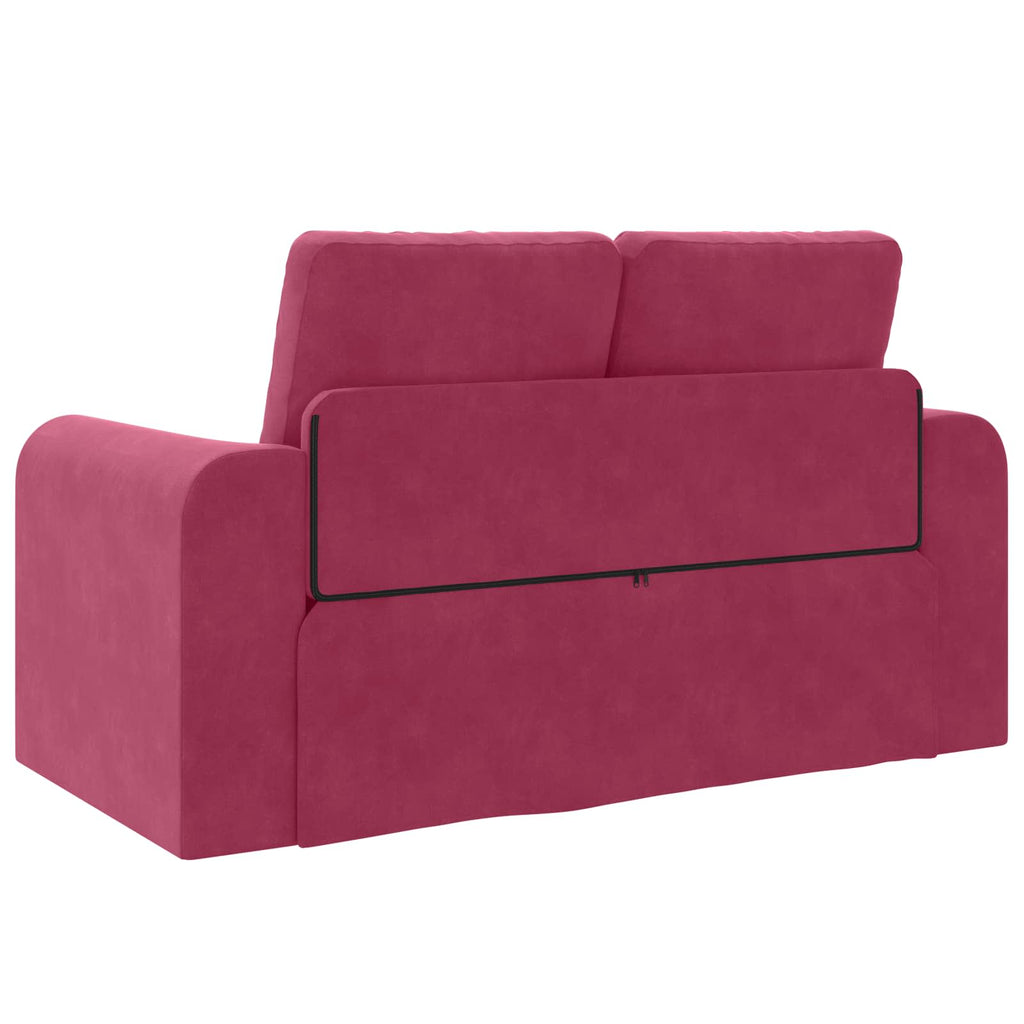 vidaXL Sofa Bed Czerwone wino 148 x 71 x 83 cm Aksamit