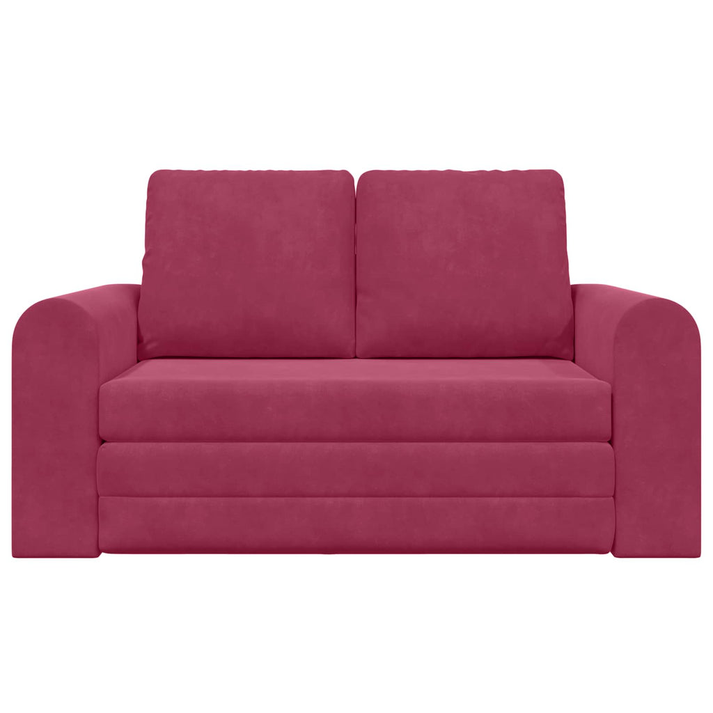 vidaXL Sofa Bed Czerwone wino 148 x 71 x 83 cm Aksamit