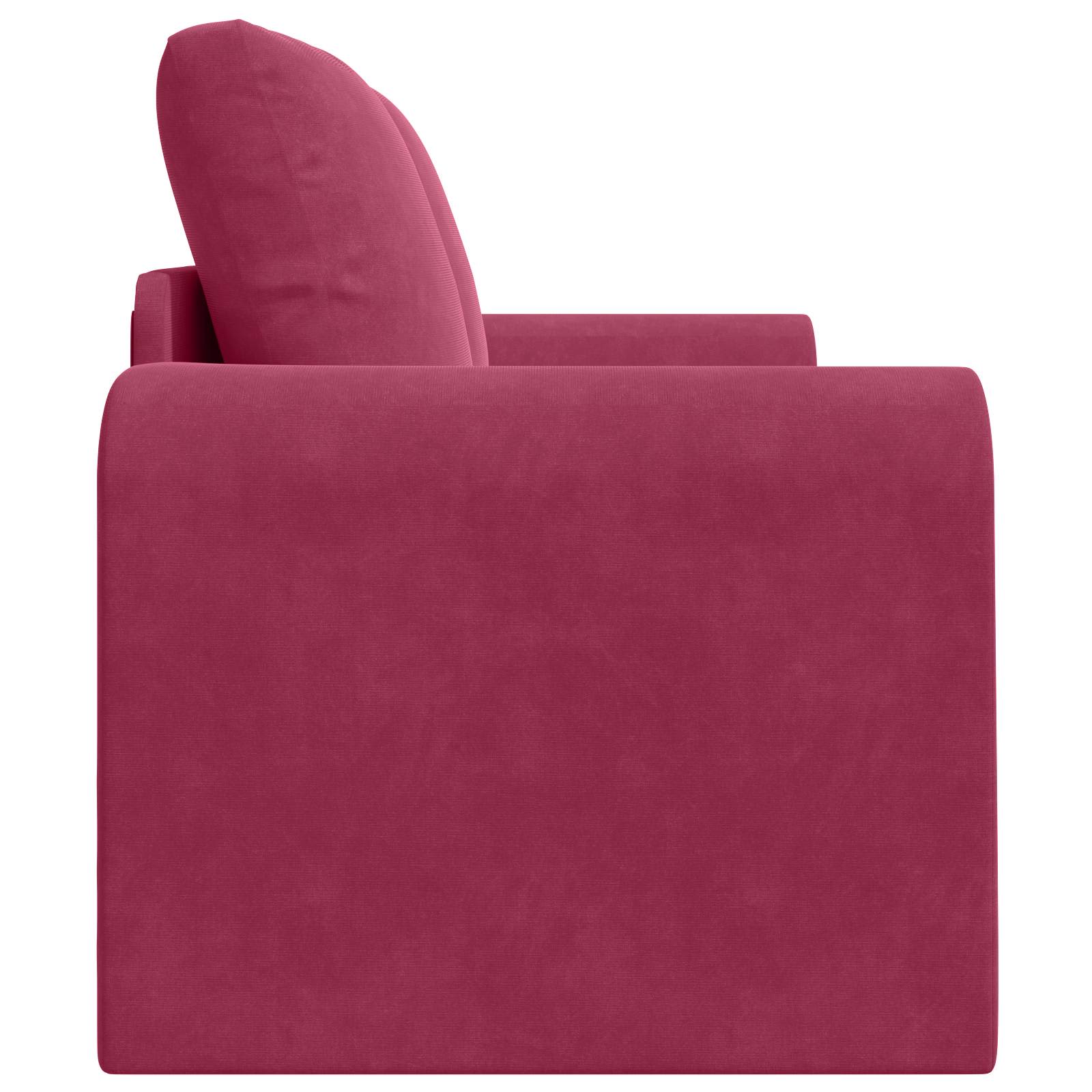 vidaXL Sofa Bed Czerwone wino 148 x 71 x 83 cm Aksamit