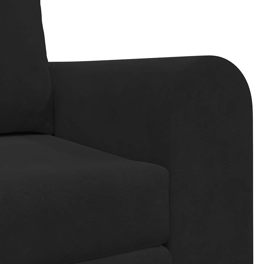 vidaXL Sofa Bed Czarny 148 x 71 x 83 cm Aksamit