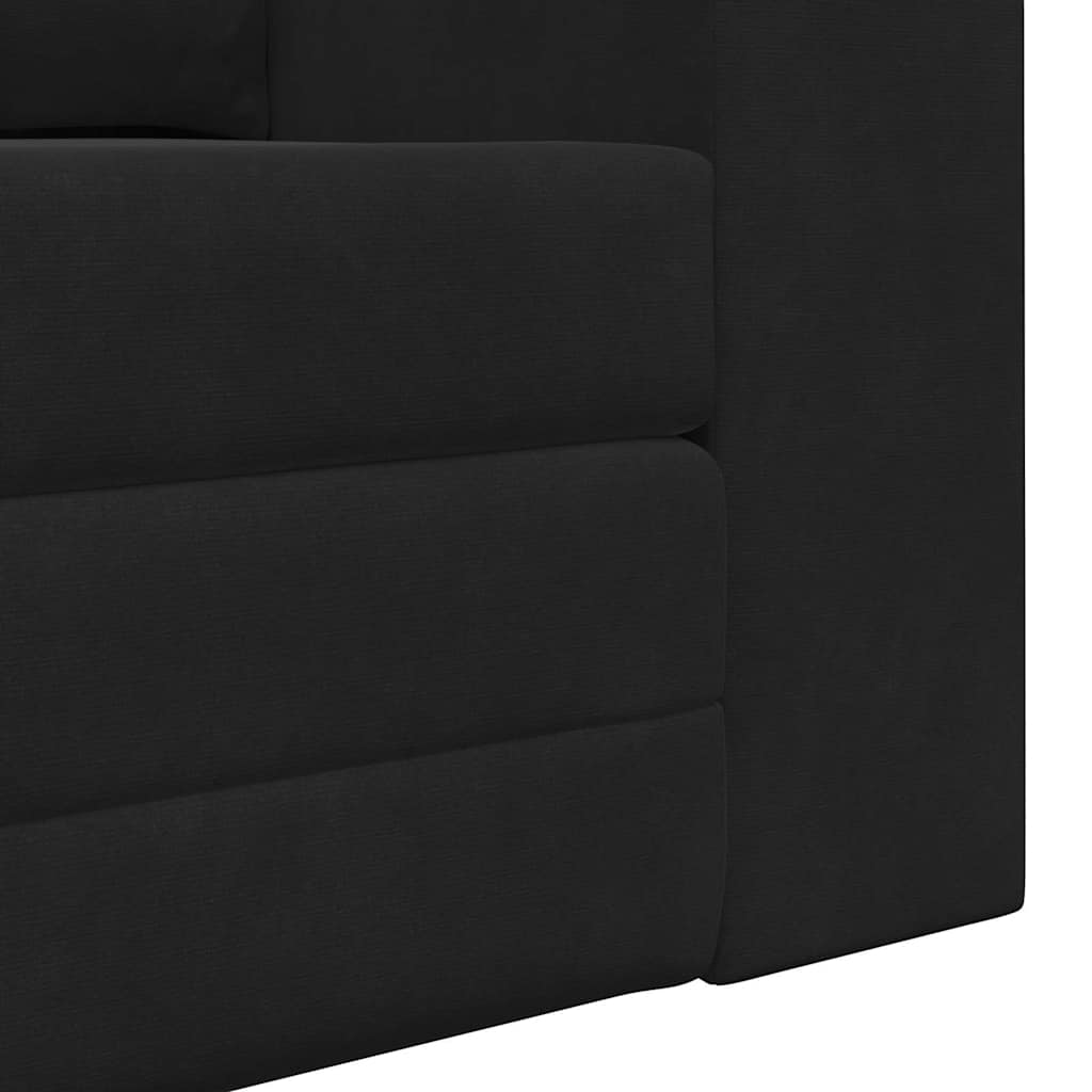 vidaXL Sofa Bed Czarny 148 x 71 x 83 cm Aksamit