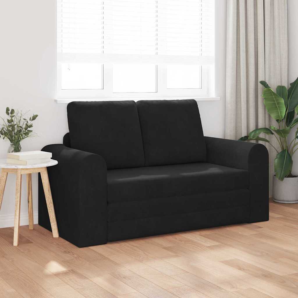 vidaXL Sofa Bed Czarny 148 x 71 x 83 cm Aksamit