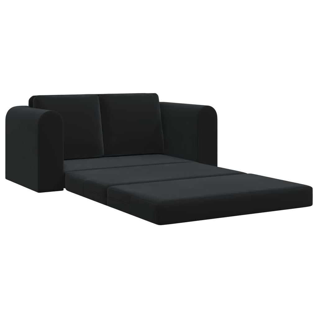 vidaXL Sofa Bed Czarny 148 x 71 x 83 cm Aksamit