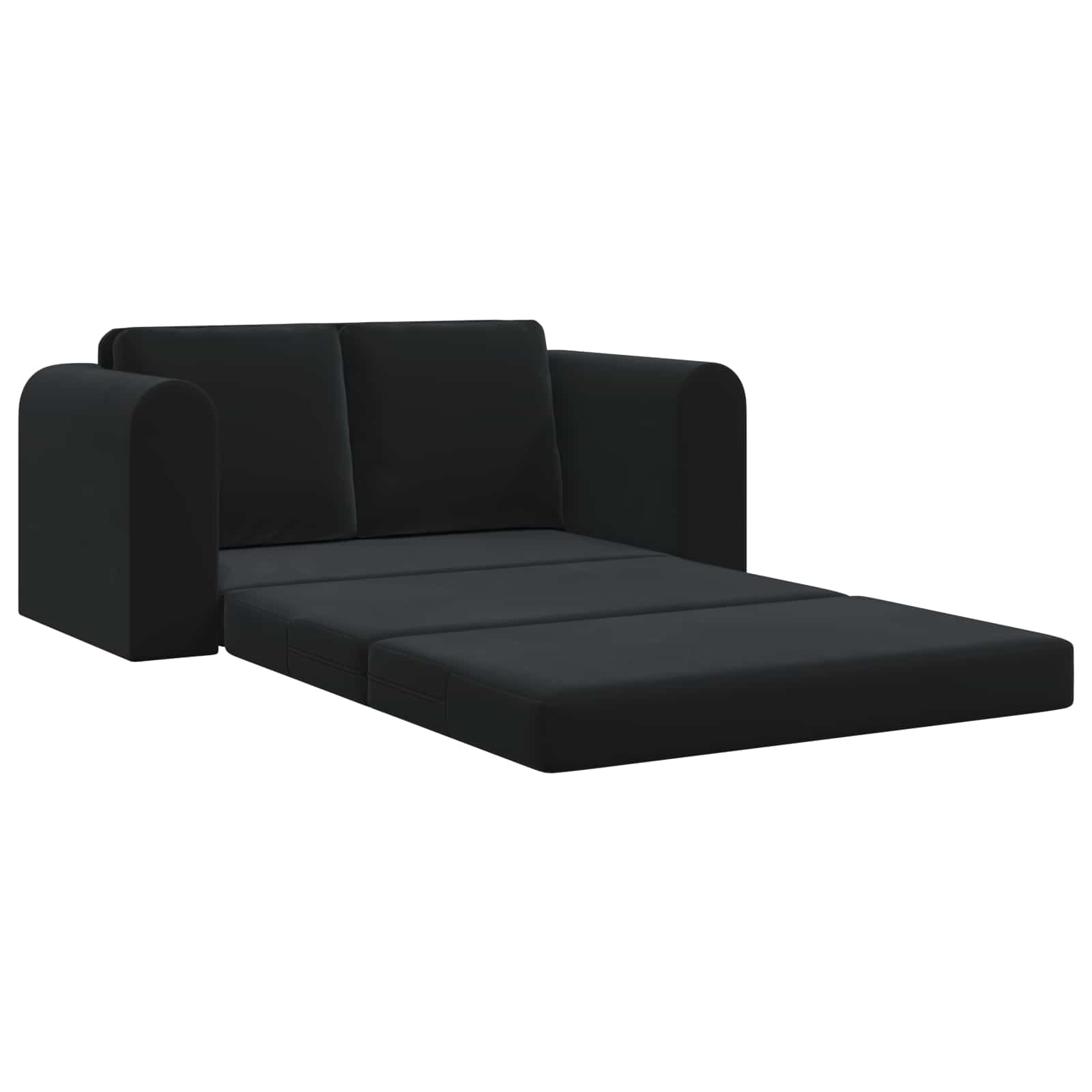 vidaXL Sofa Bed Czarny 148 x 71 x 83 cm Aksamit