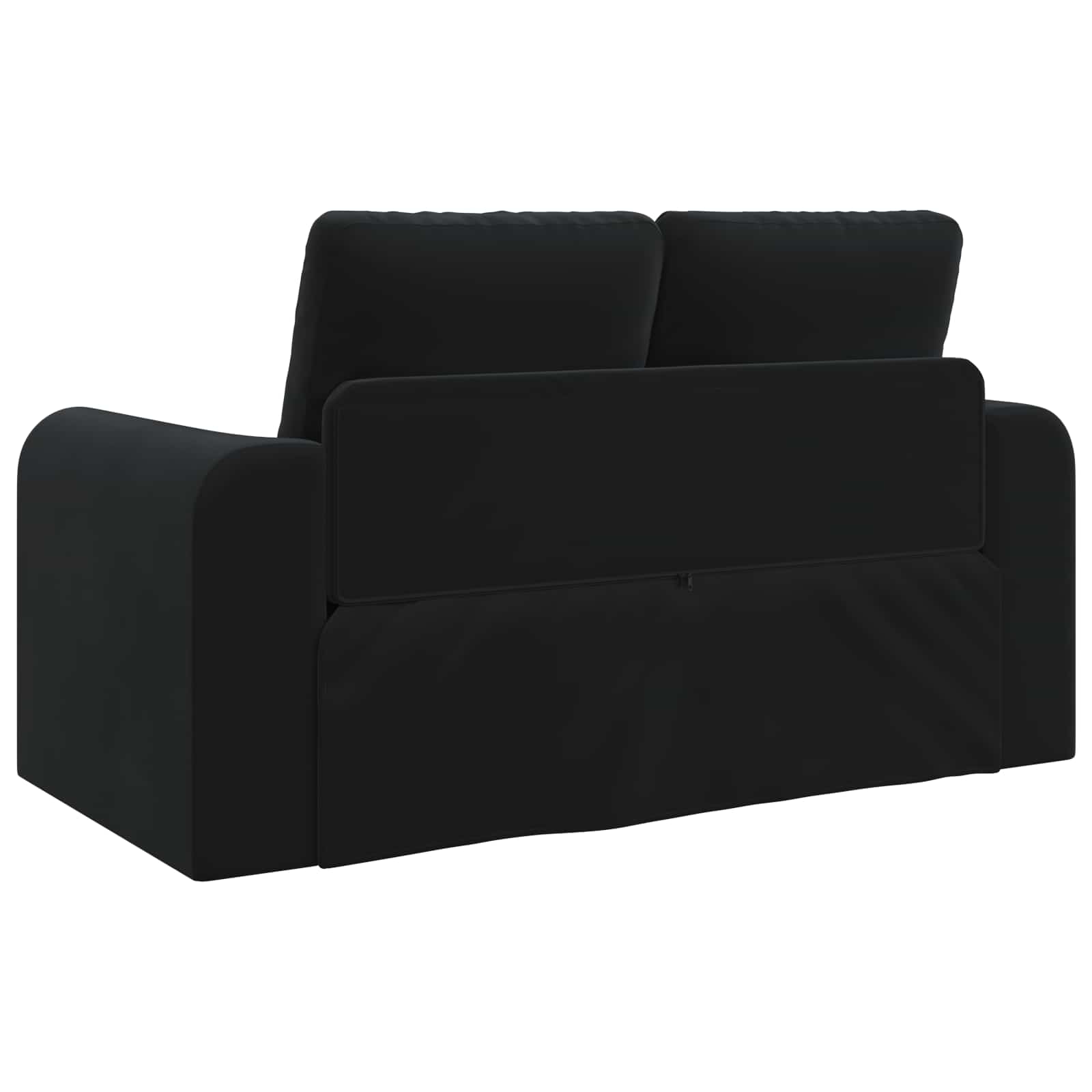 vidaXL Sofa Bed Czarny 148 x 71 x 83 cm Aksamit