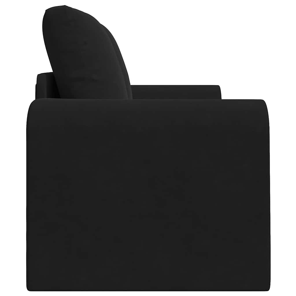 vidaXL Sofa Bed Czarny 148 x 71 x 83 cm Aksamit