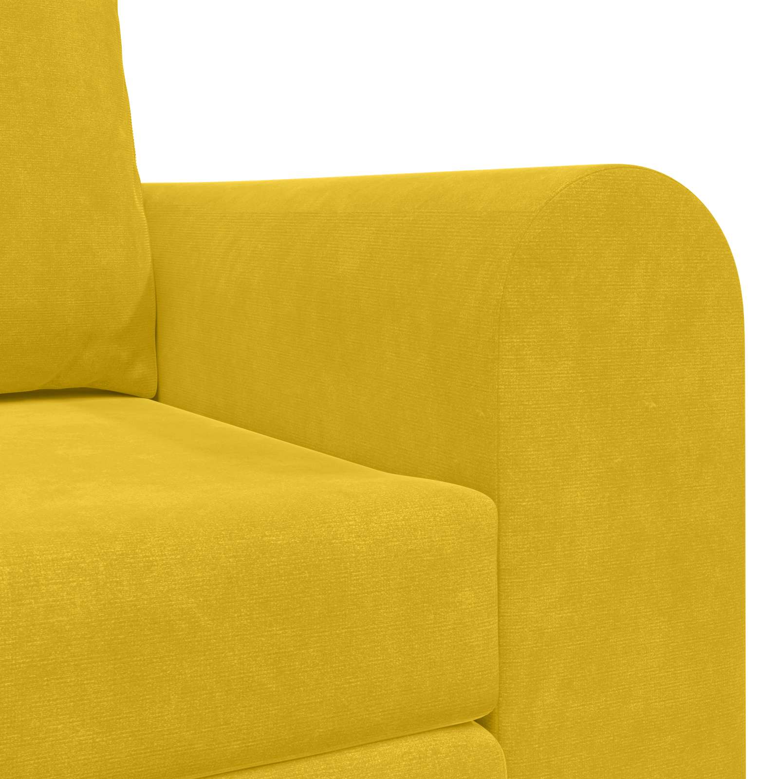 vidaXL Sofa Bed Żółty 148 x 71 x 83 cm Aksamit