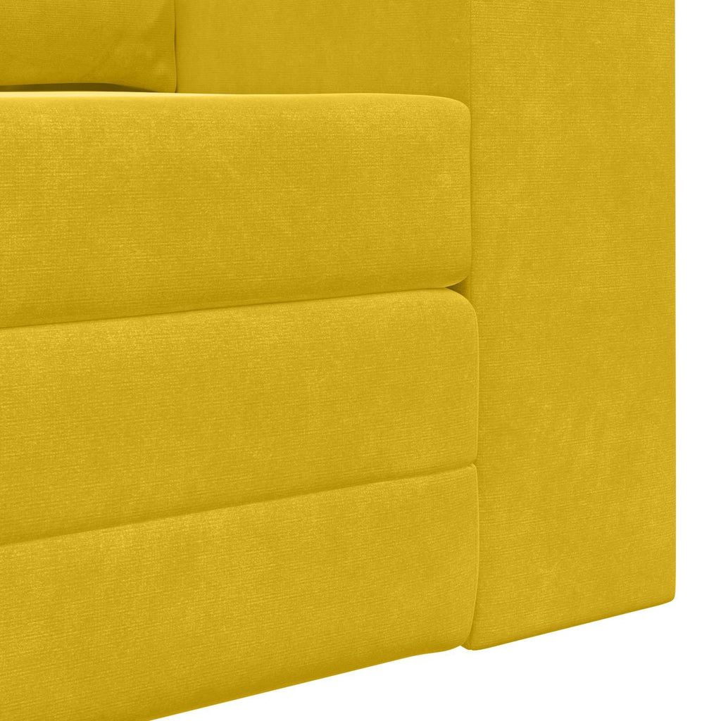 vidaXL Sofa Bed Żółty 148 x 71 x 83 cm Aksamit