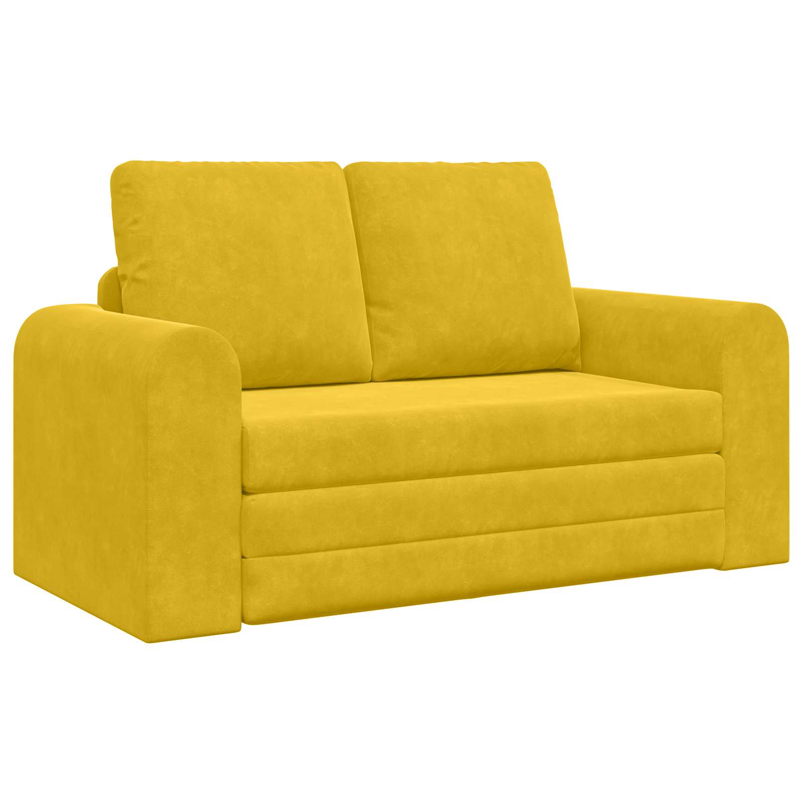 vidaXL Sofa Bed Żółty 148 x 71 x 83 cm Aksamit