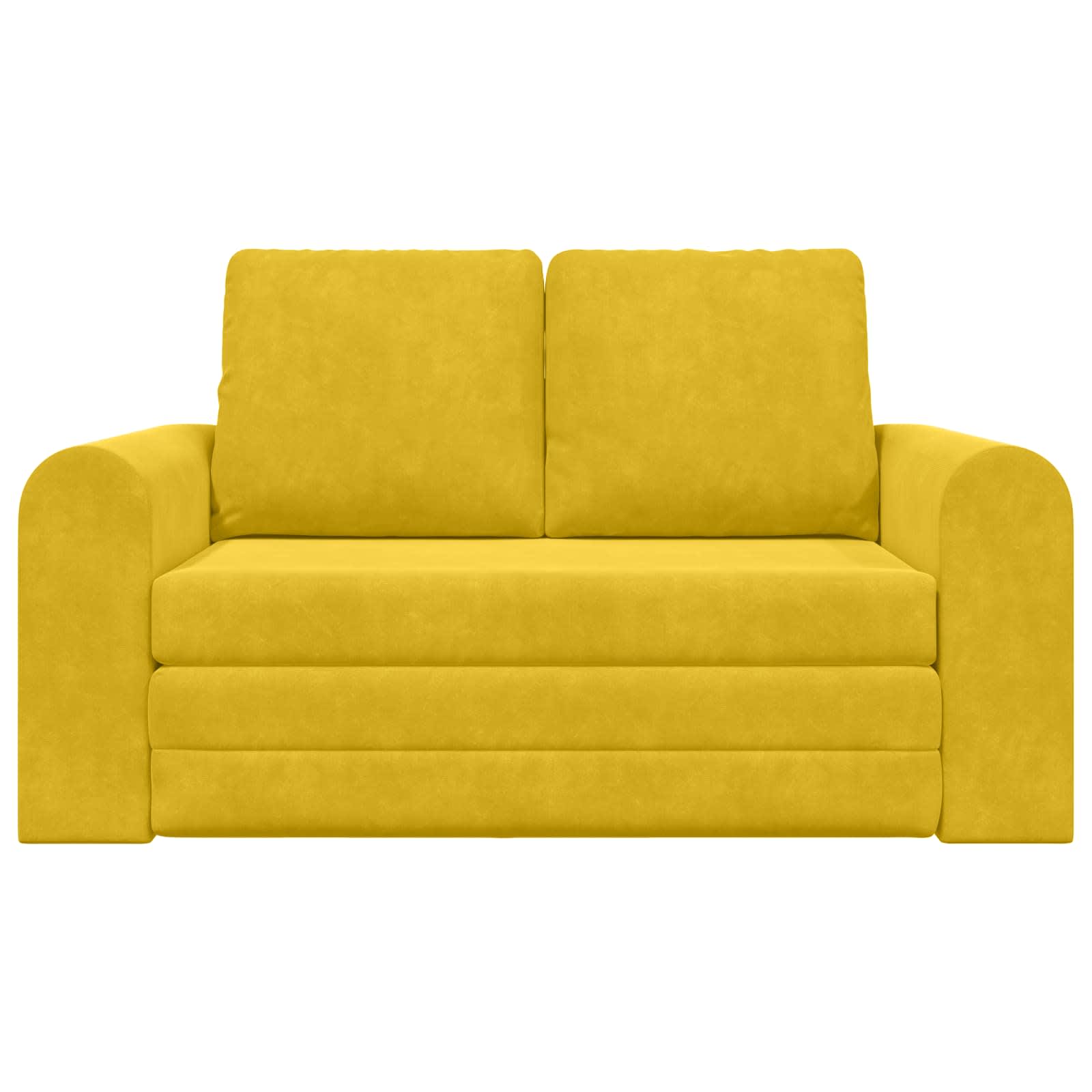 vidaXL Sofa Bed Żółty 148 x 71 x 83 cm Aksamit