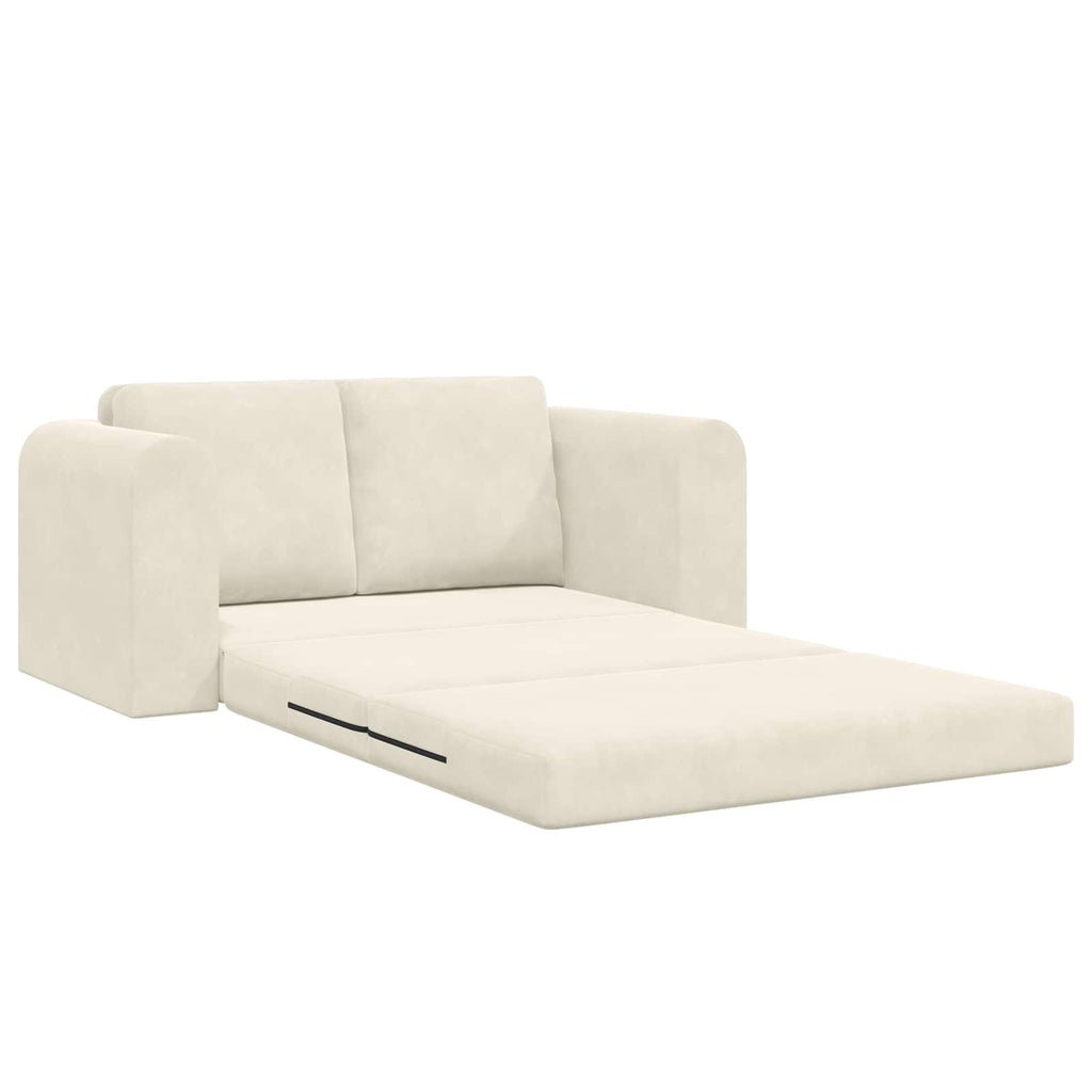 vidaXL Sofa Bed Kremowy 148 x 71 x 83 cm Aksamit