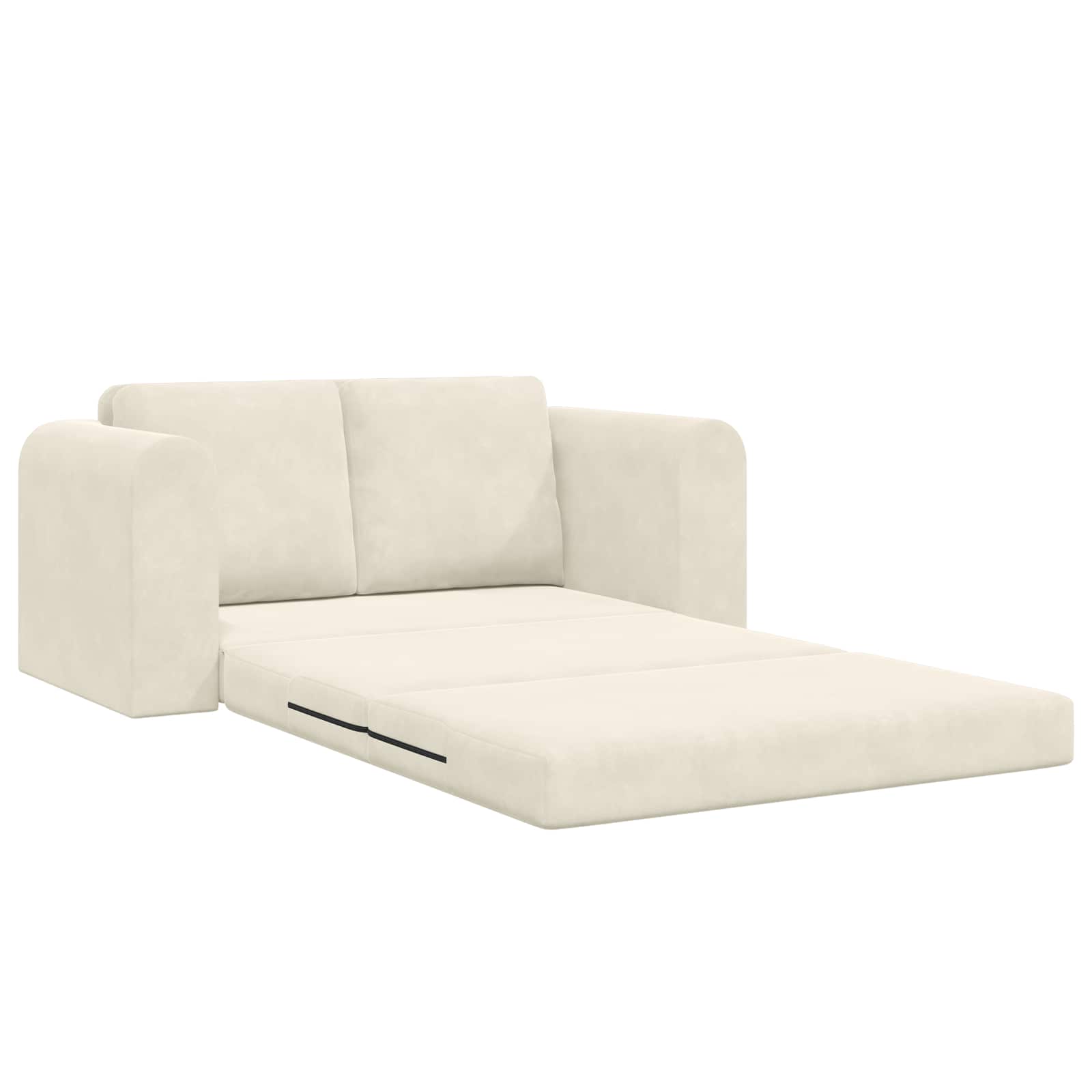 vidaXL Sofa Bed Kremowy 148 x 71 x 83 cm Aksamit