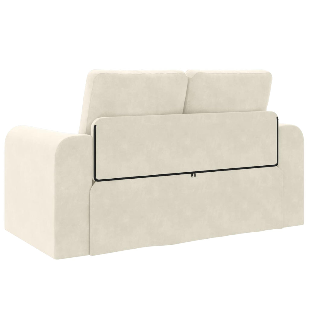 vidaXL Sofa Bed Kremowy 148 x 71 x 83 cm Aksamit