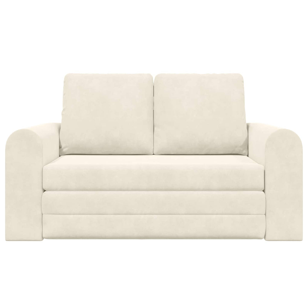 vidaXL Sofa Bed Kremowy 148 x 71 x 83 cm Aksamit