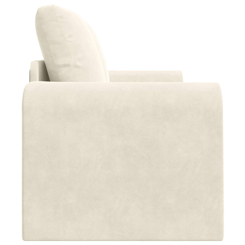 vidaXL Sofa Bed Kremowy 148 x 71 x 83 cm Aksamit