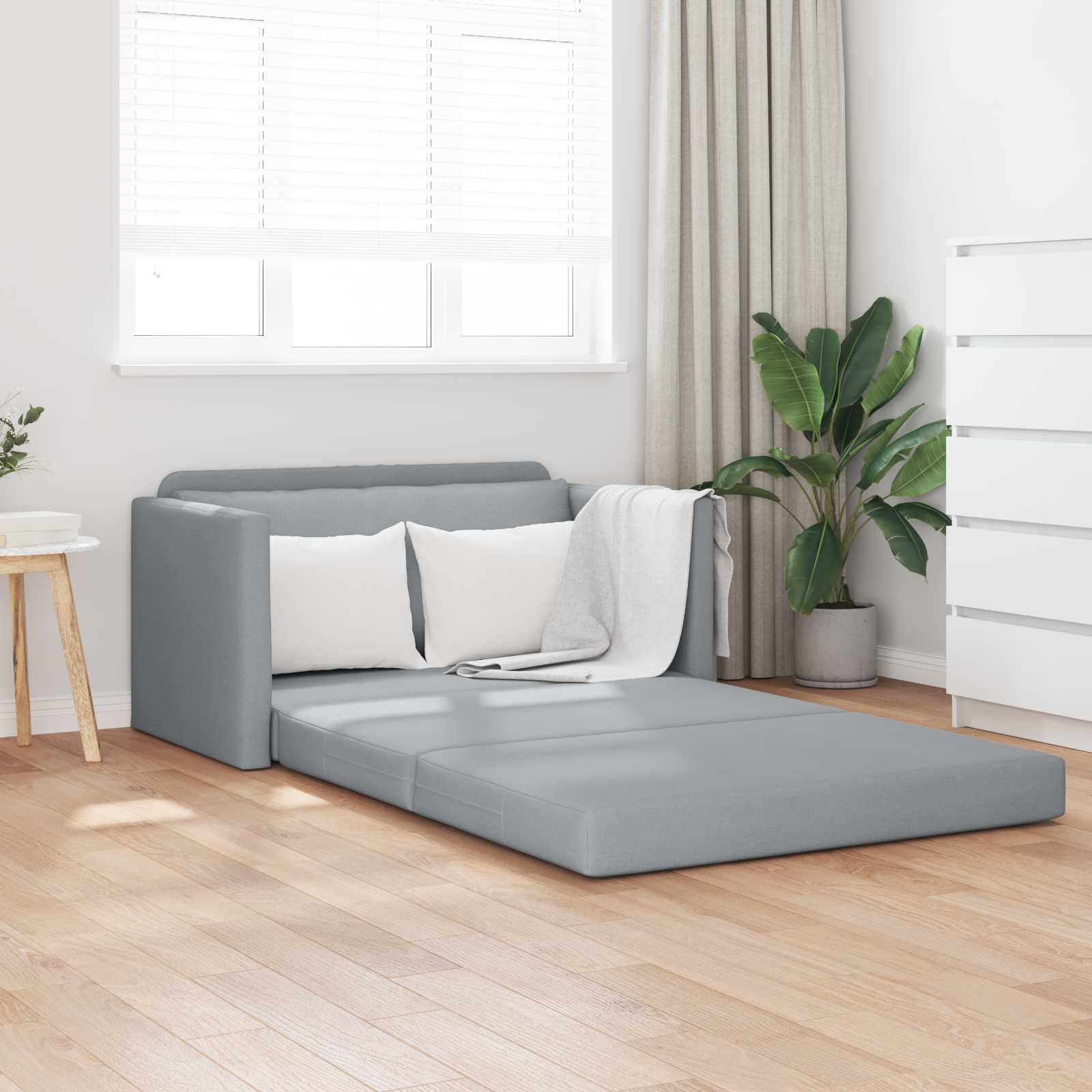 vidaXL Sofa Bed 110cm Jasnoszary tkanina