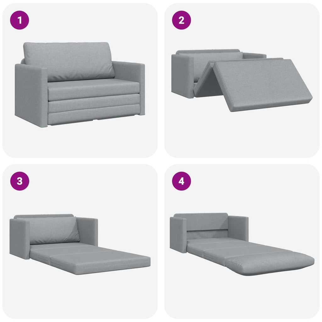 vidaXL Sofa Bed 110cm Jasnoszary tkanina