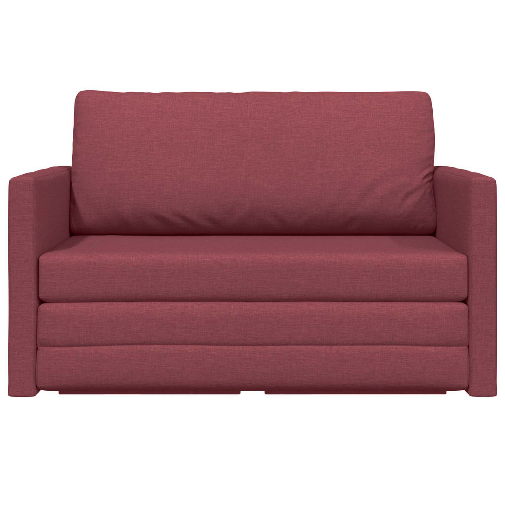 vidaXL Sofa Bed 110cm Czerwone wino tkanina