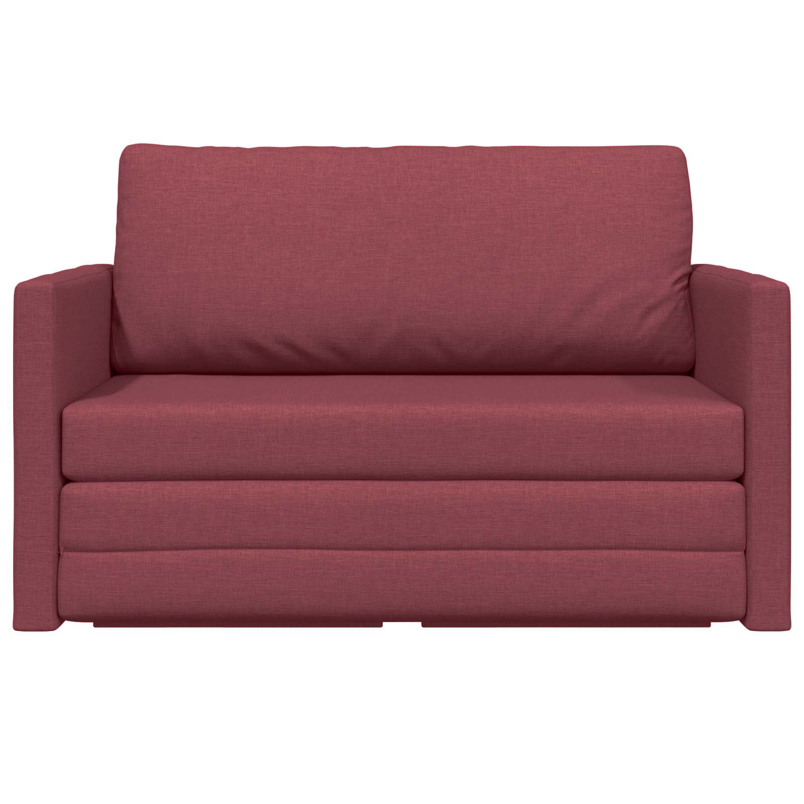 vidaXL Sofa Bed 110cm Czerwone wino tkanina