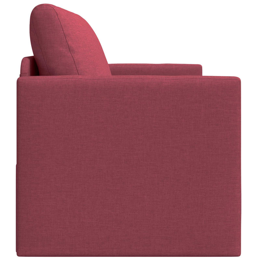 vidaXL Sofa Bed 110cm Czerwone wino tkanina