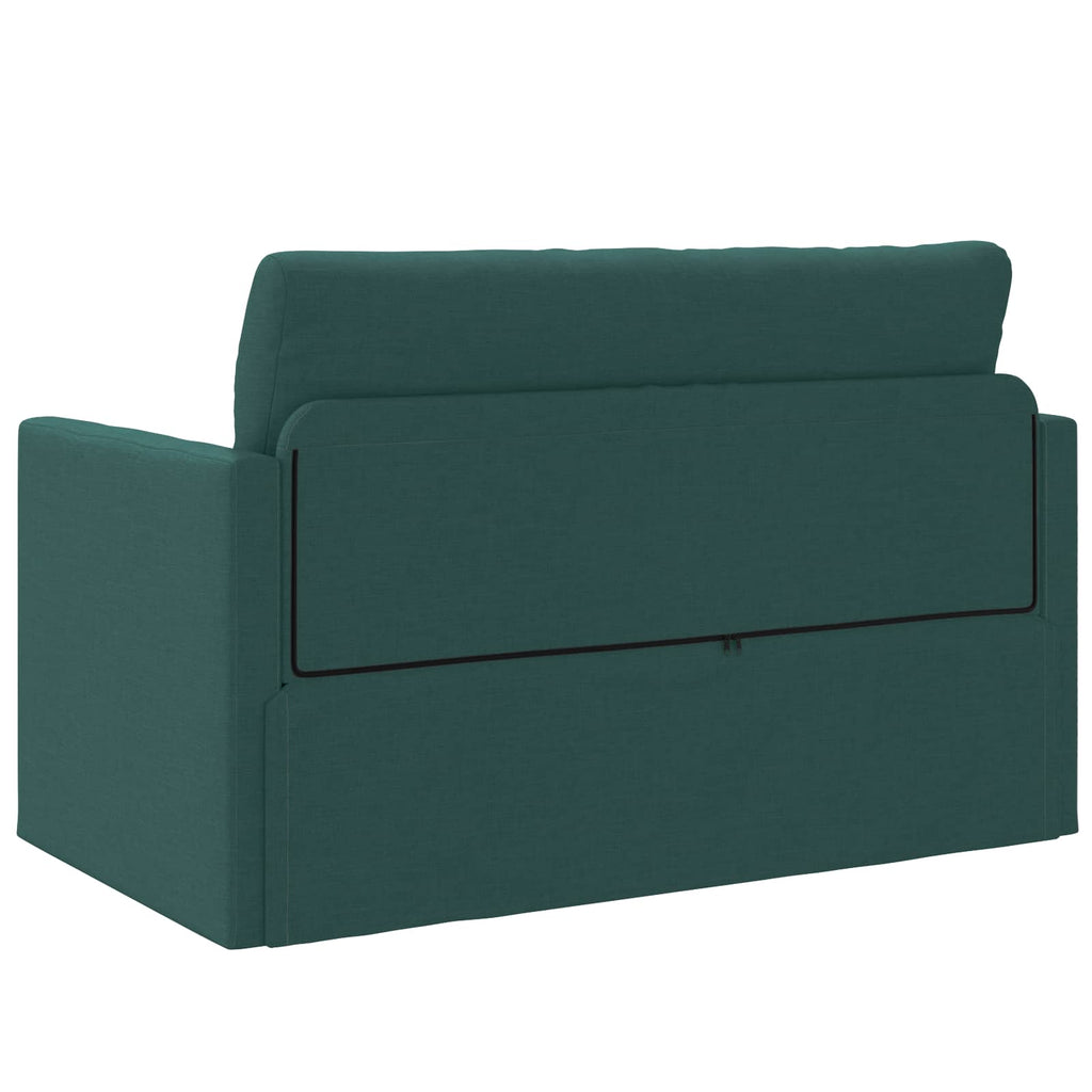 vidaXL Sofa Bed 110cm Ciemna zieleń tkanina