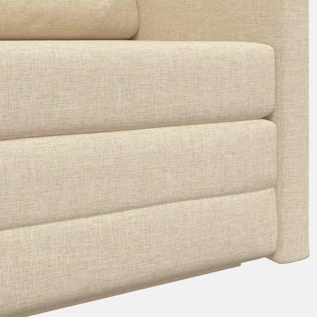 vidaXL Sofa Bed 110cm Kremowy tkanina