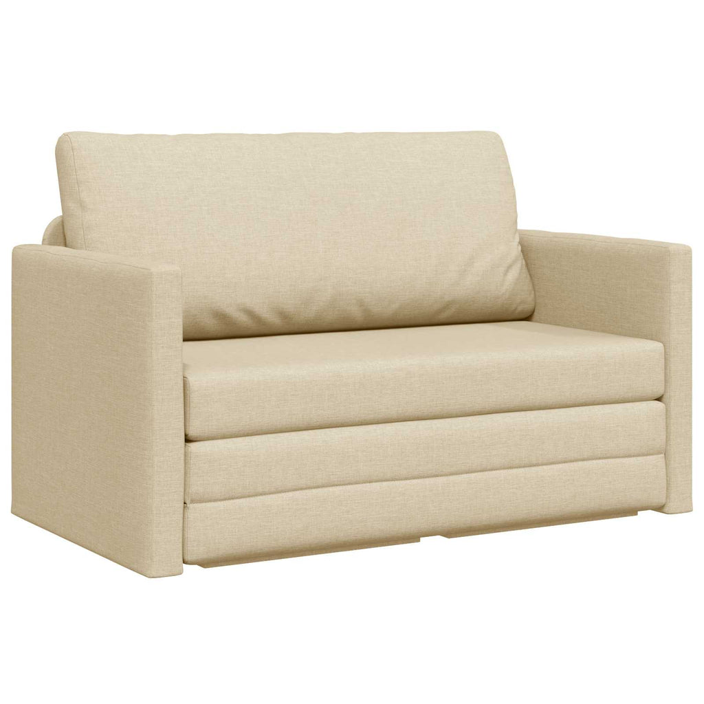 vidaXL Sofa Bed 110cm Kremowy tkanina
