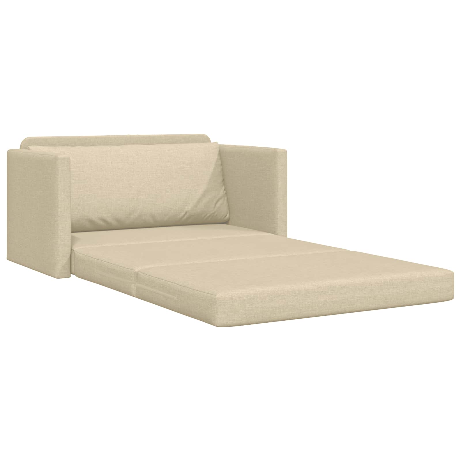 vidaXL Sofa Bed 110cm Kremowy tkanina
