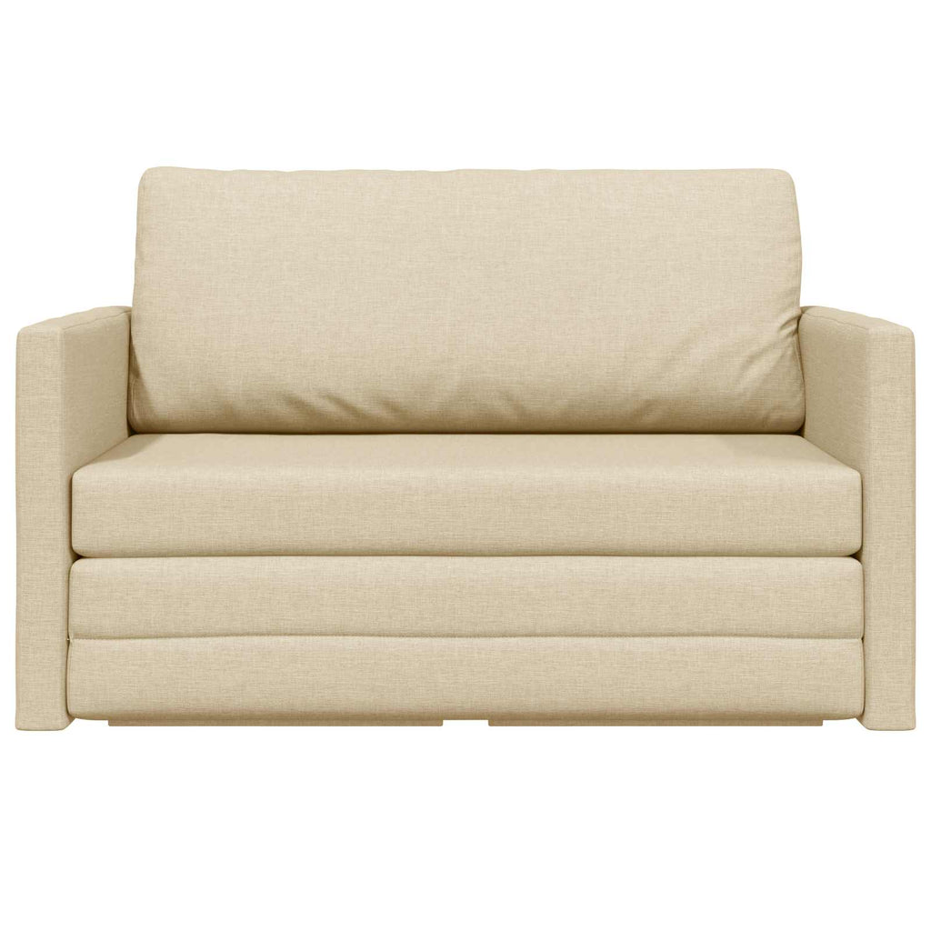 vidaXL Sofa Bed 110cm Kremowy tkanina