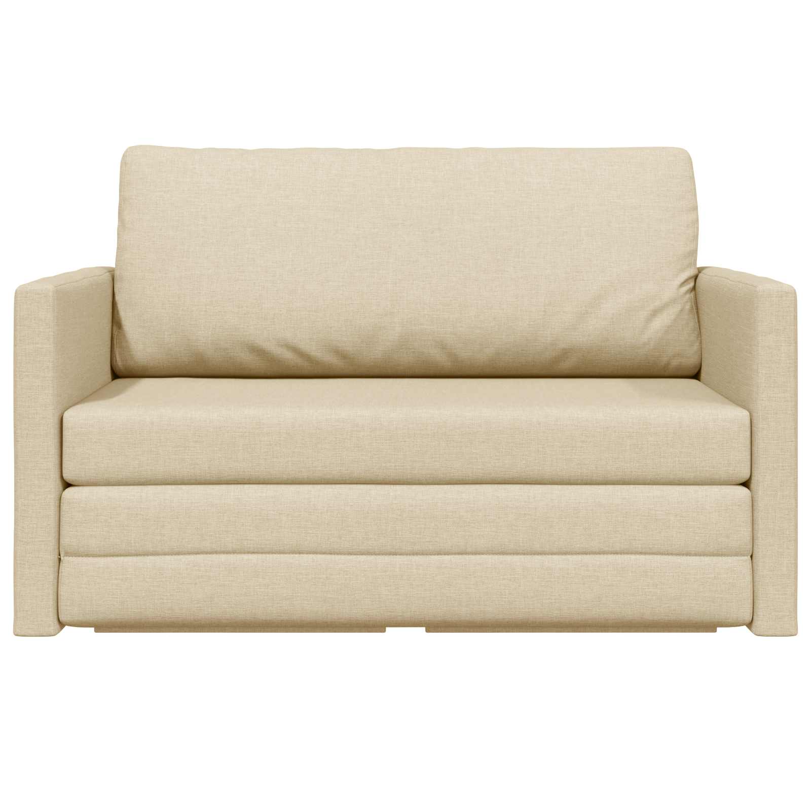 vidaXL Sofa Bed 110cm Kremowy tkanina