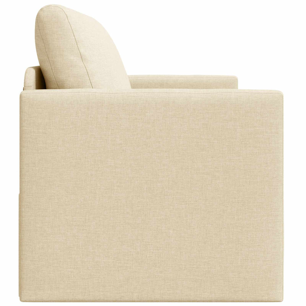 vidaXL Sofa Bed 110cm Kremowy tkanina