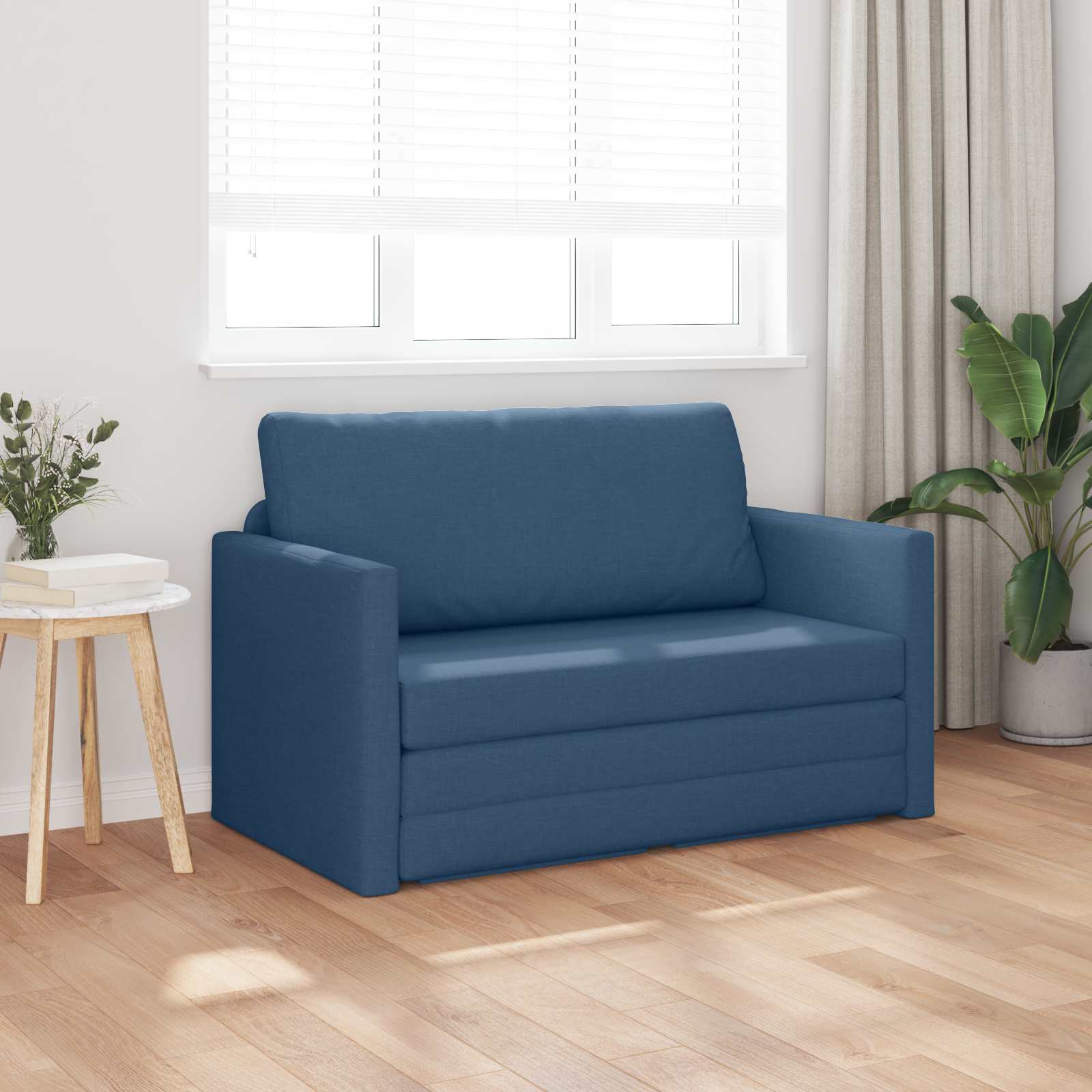 vidaXL Sofa Bed 110cm Niebieski tkanina